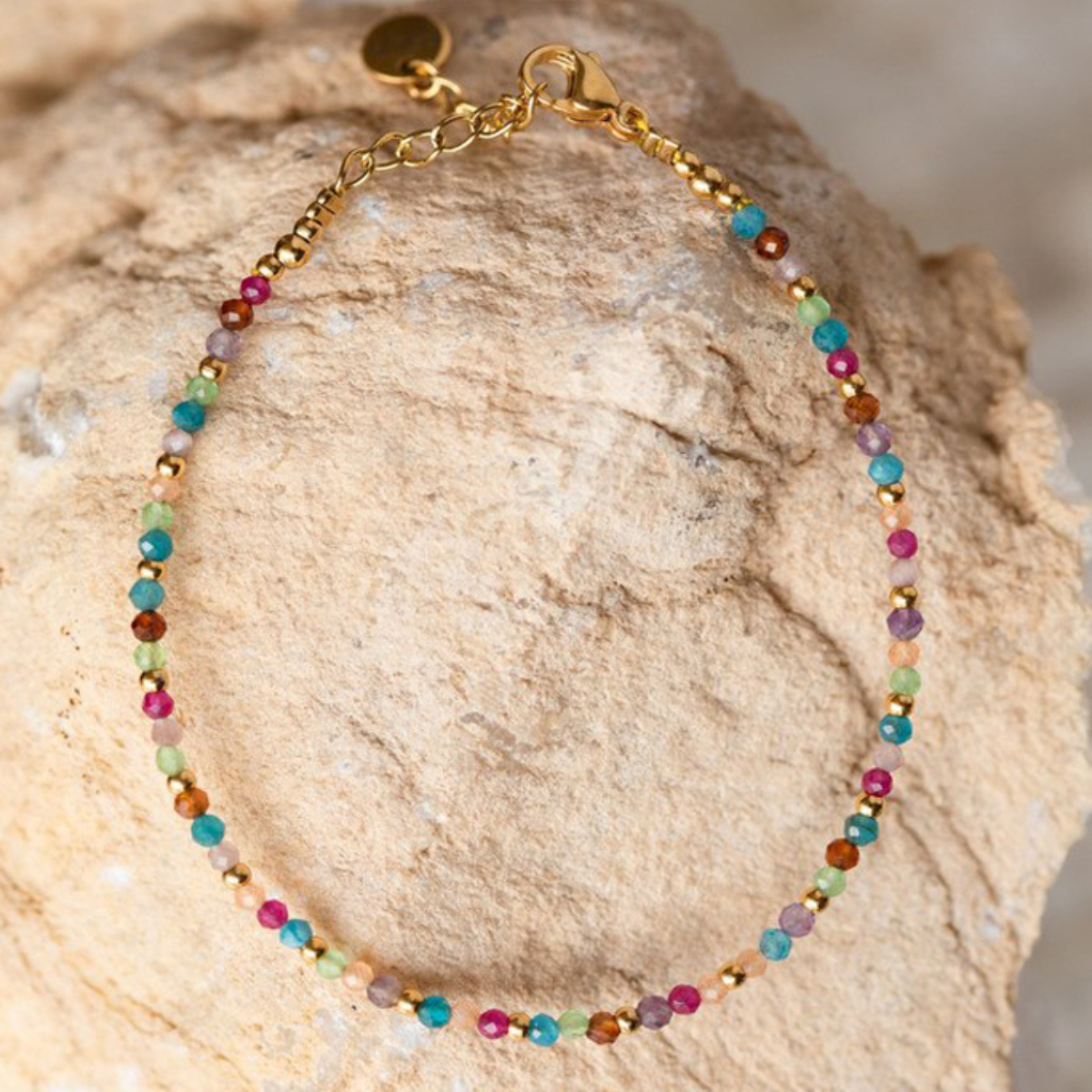 Bracelet Alya - Multi-pierres pastel