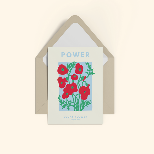 Carte Lucky Flower Power